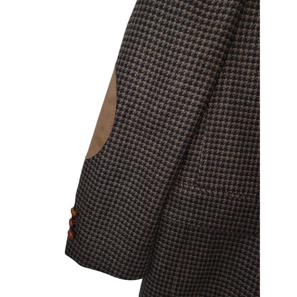 Mark Alexander Wool Blend Elbow Patch Blazer Sport Coat Tweed 40 Made in USA VTG - Picture 6 of 13